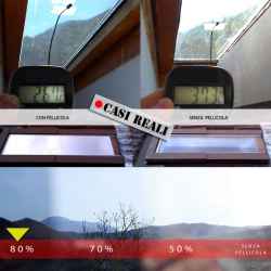 temperature su vetro trattato con pellicola